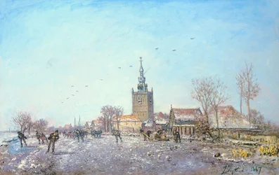 Die Schlittschuhläufer in Overschie, 1867